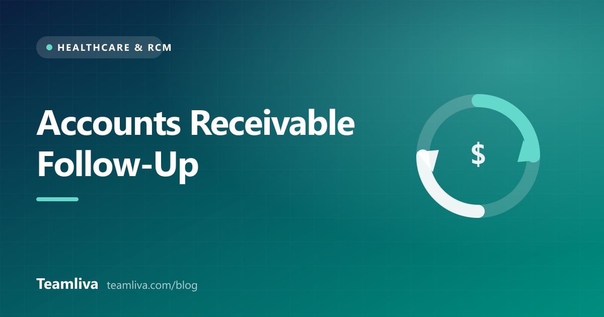 Teamliva cover graphic: Accounts Receivable Follow-Up, with a circular arrows icon