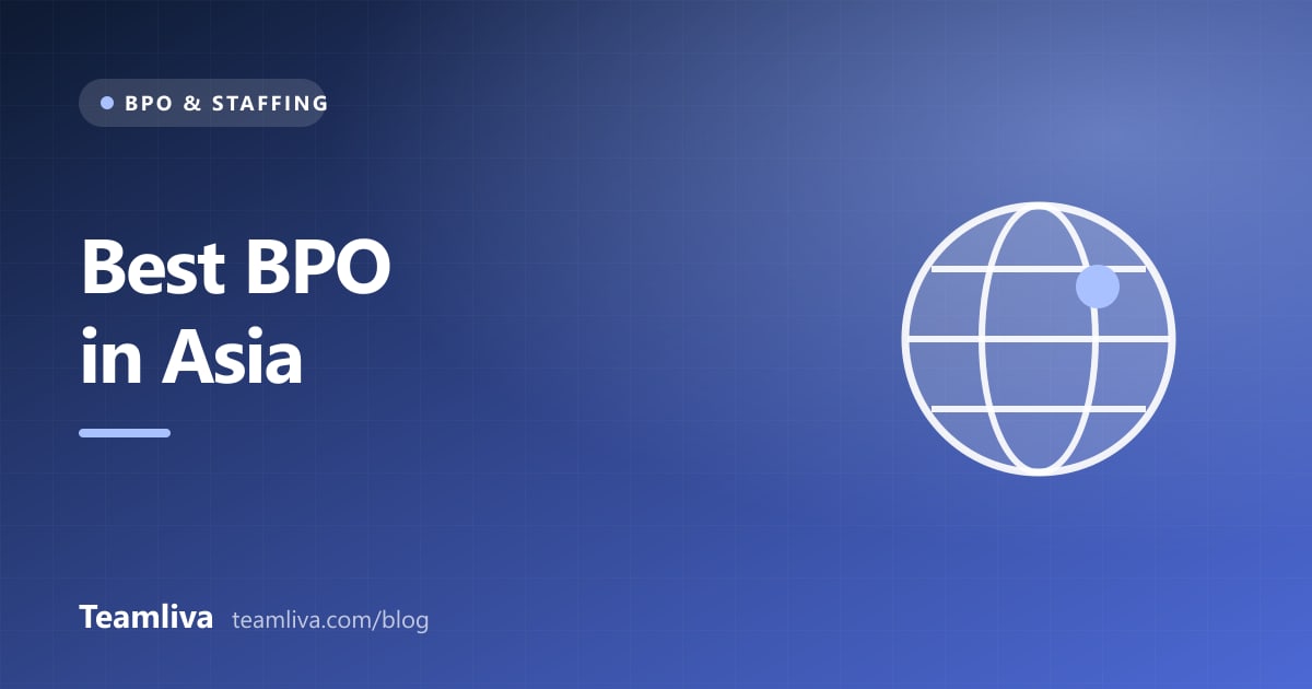Teamliva (Team Liva) cover graphic: Best BPO in Asia, with a globe icon