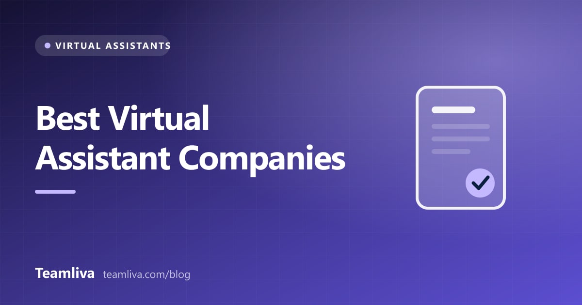 Teamliva (Team Liva) cover graphic: Best Virtual Assistant Companies, with a doc icon