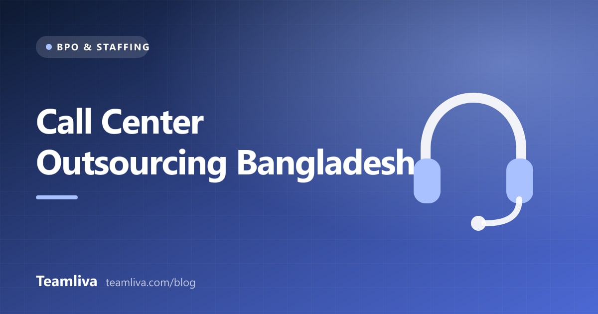 Teamliva (Team Liva) cover graphic: Call Center Outsourcing Bangladesh, with a headset icon