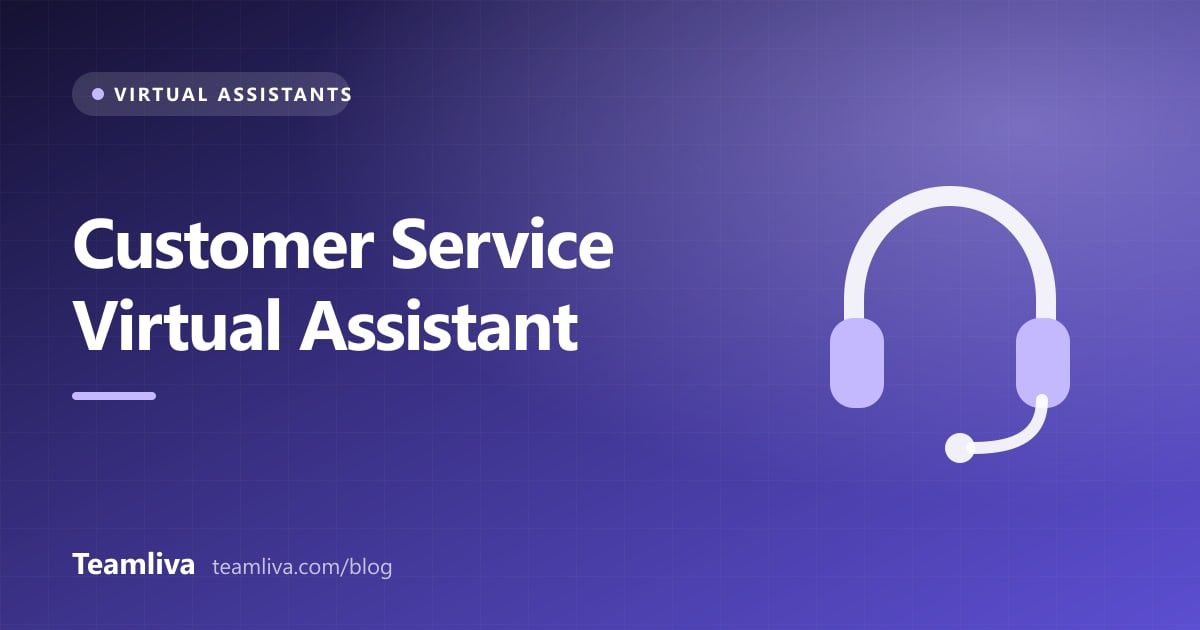 Teamliva (Team Liva) cover graphic: Customer Service Virtual Assistant, with a headset icon