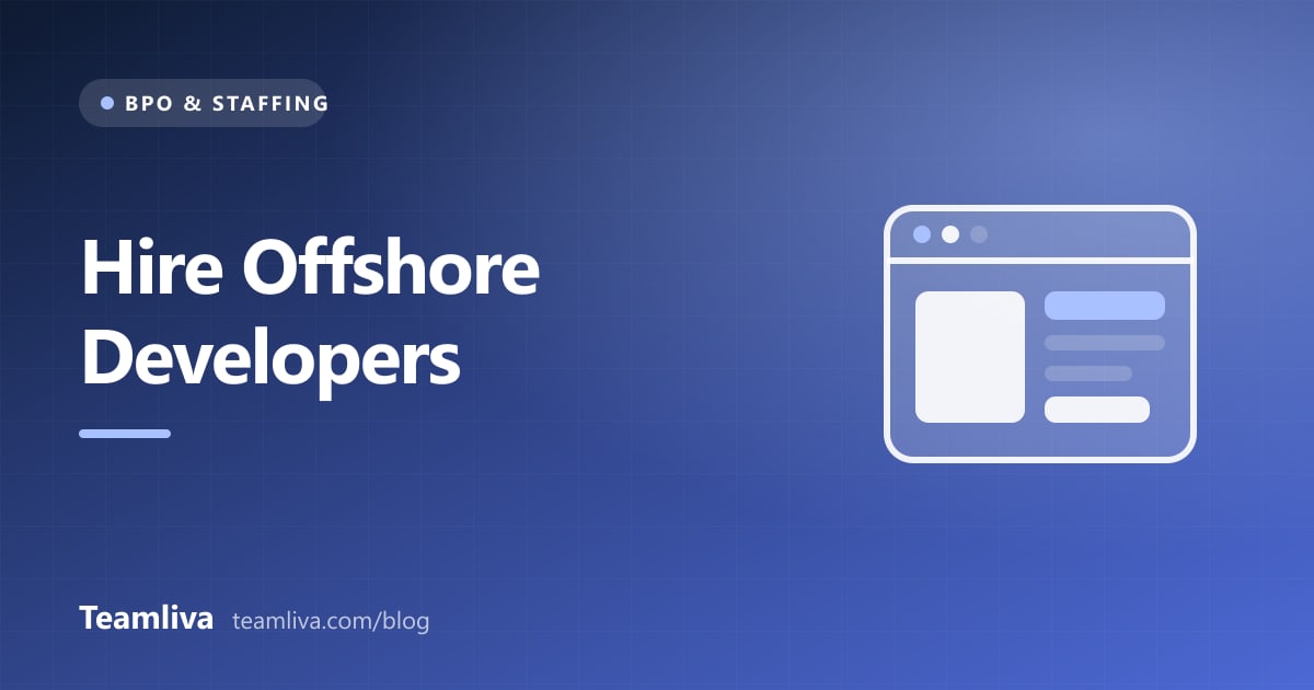 Teamliva (Team Liva) cover graphic: Hire Offshore Developers, with a browser icon