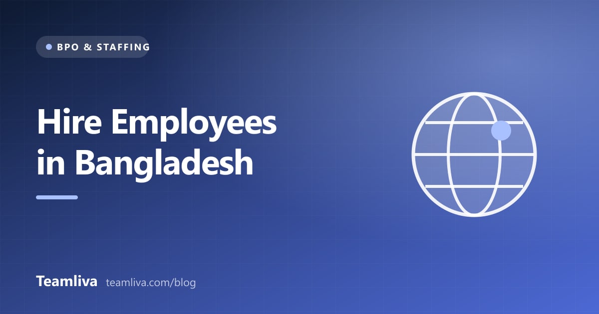 Teamliva (Team Liva) cover graphic: Hire Employees in Bangladesh, with a globe icon