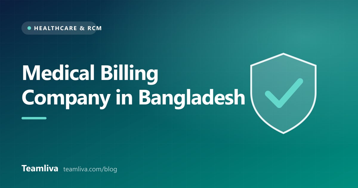 Teamliva (Team Liva) cover graphic: Medical Billing Company in Bangladesh, with a shield icon