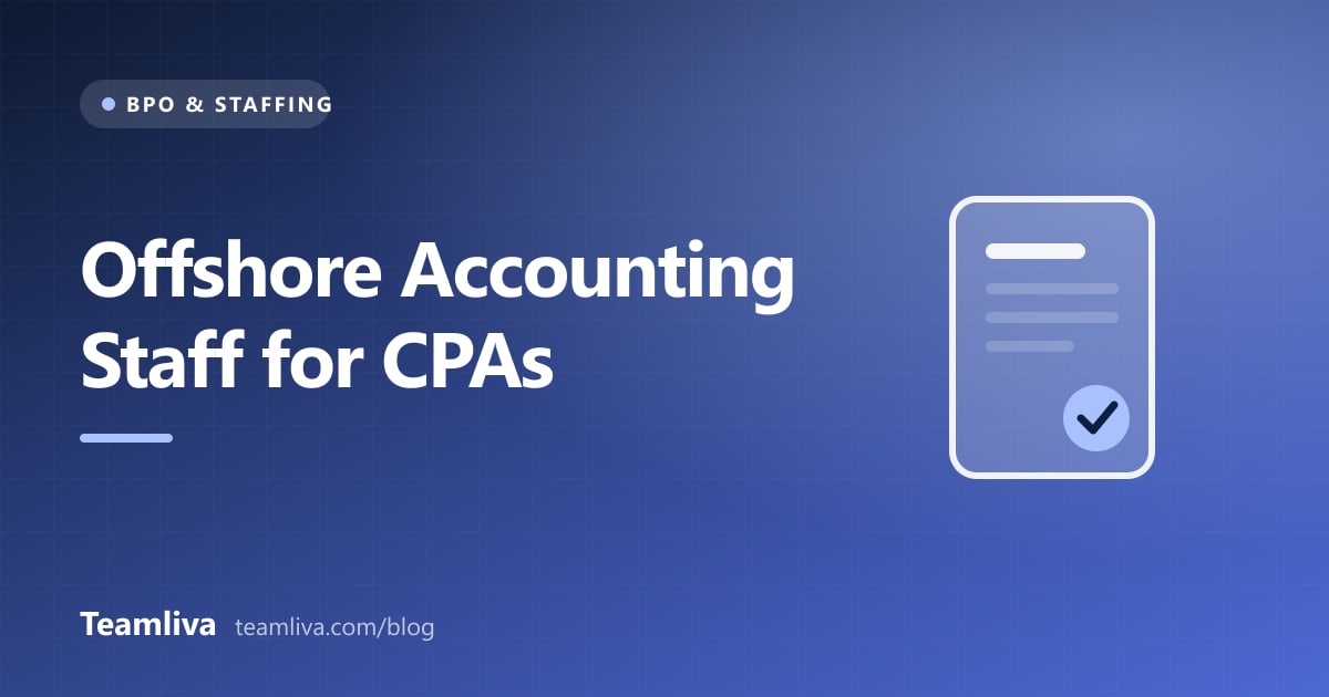 Teamliva (Team Liva) cover graphic: Offshore Accounting Staff for CPAs, with a doc icon