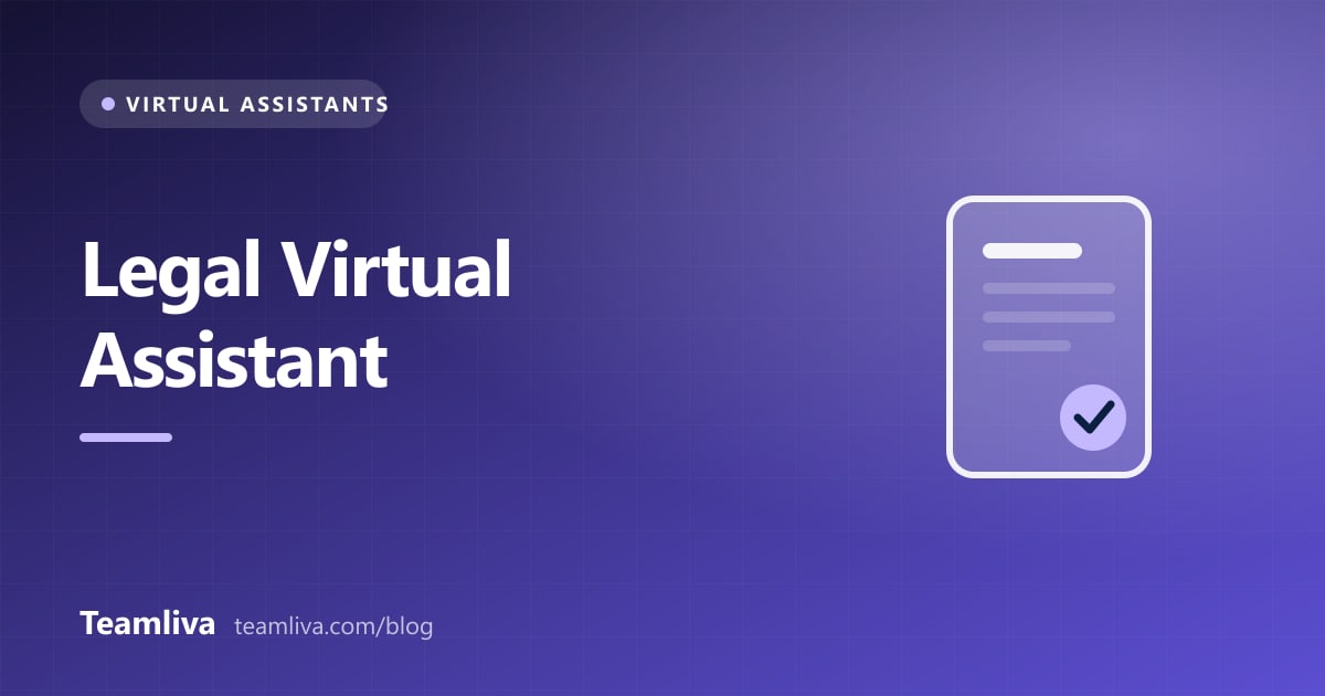 Teamliva (Team Liva) cover graphic: Legal Virtual Assistant, with a doc icon