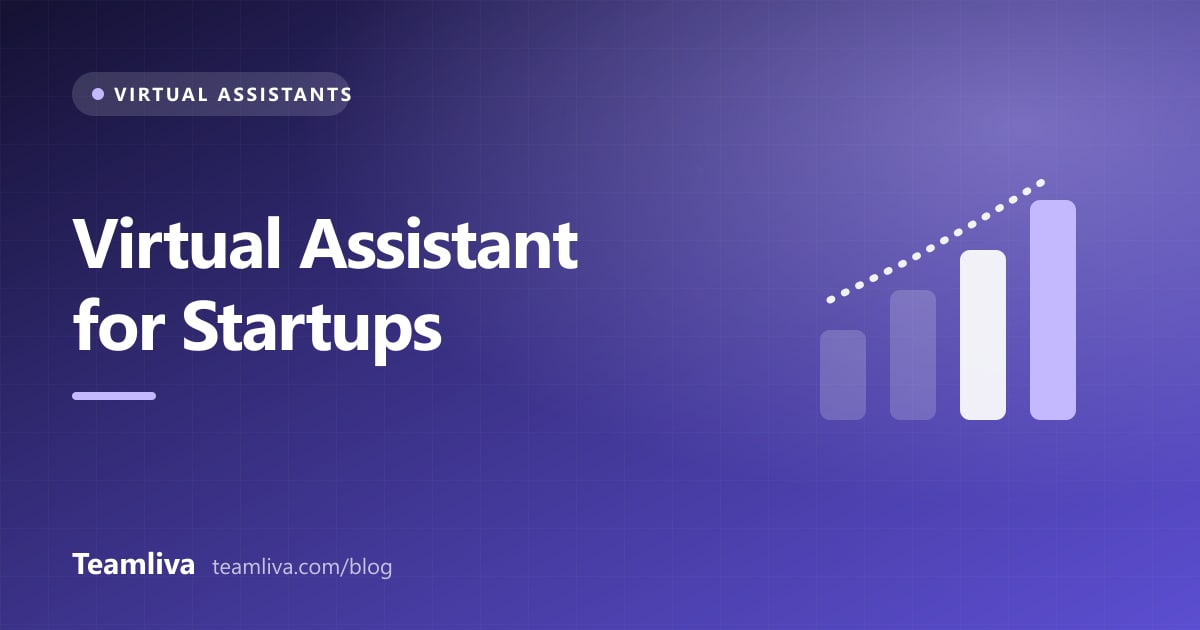 Teamliva (Team Liva) cover graphic: Virtual Assistant for Startups, with a chart icon