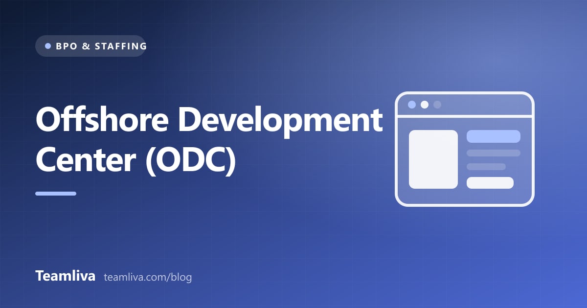 Teamliva (Team Liva) cover graphic: Offshore Development Center (ODC), with a browser icon